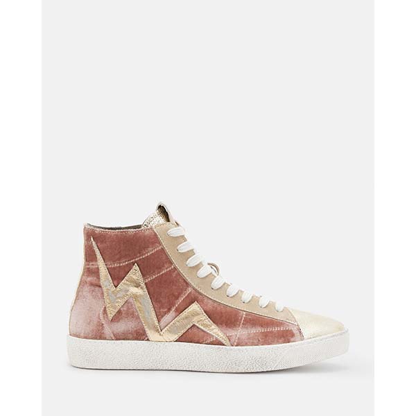 Allsaints Australia Womens Tundy Bolt Leather High Top Sneakers Pink AU45-985
